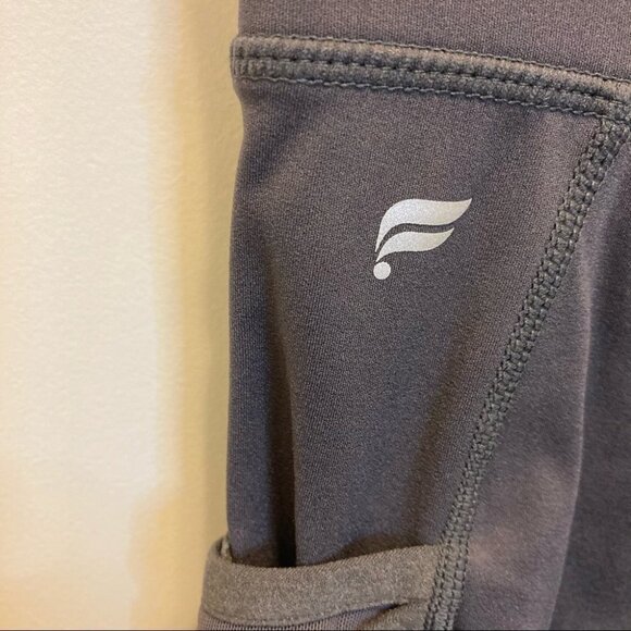 FABLETICS Sz M Motion 365 Grey Leggings Tights w/ Mesh - Picture 6 of 8